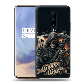 Силиконовый чехол на OnePlus 7 Pro с принтом Скелет карты