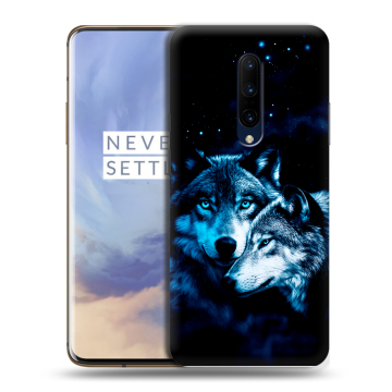 Силиконовый чехол на OnePlus 7 Pro с принтом Волки