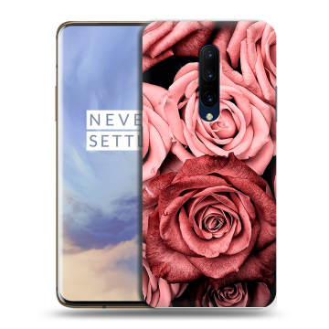 Силиконовый чехол на OnePlus 7 Pro с принтом Цветы розы
