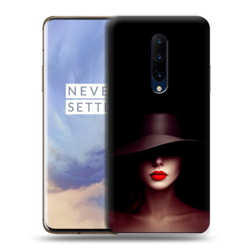 Силиконовый чехол на OnePlus 7 Pro с принтом Девушка в шляпе Силиконовый чехол на OnePlus 7 Pro с принтом Девушка в шляпе