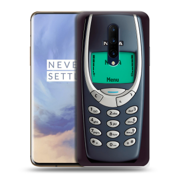 Силиконовый чехол на OnePlus 7 Pro с принтом Старый телефон Силиконовый чехол на OnePlus 7 Pro с принтом Старый телефон