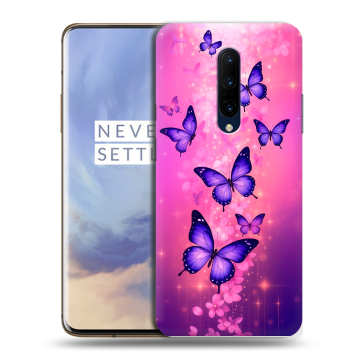 Силиконовый чехол на OnePlus 7 Pro с принтом Бабочки Силиконовый чехол на OnePlus 7 Pro с принтом Бабочки