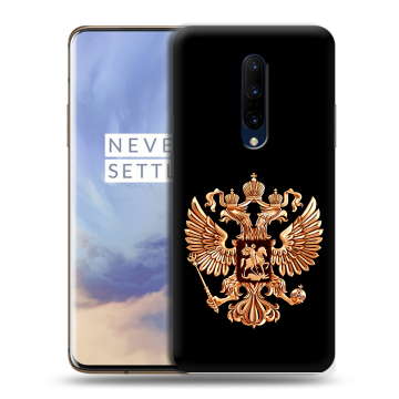 Силиконовый чехол на OnePlus 7 Pro с принтом Герб России золотой Силиконовый чехол на OnePlus 7 Pro с принтом Герб России золотой