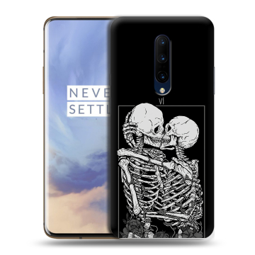 Силиконовый чехол на OnePlus 7 Pro с принтом Поцелуй скелетов Силиконовый чехол на OnePlus 7 Pro с принтом Поцелуй скелетов