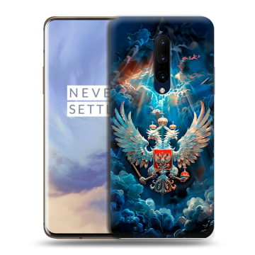 Силиконовый чехол на OnePlus 7 Pro с принтом Герб флаг России Силиконовый чехол на OnePlus 7 Pro с принтом Герб флаг России