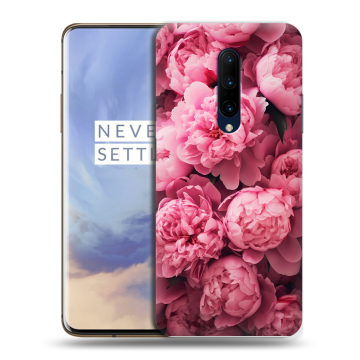 Силиконовый чехол на OnePlus 7 Pro с принтом цветы пионы Силиконовый чехол на OnePlus 7 Pro с принтом цветы пионы