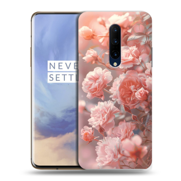 Силиконовый чехол на OnePlus 7 Pro с принтом Розовые розы Силиконовый чехол на OnePlus 7 Pro с принтом Розовые розы