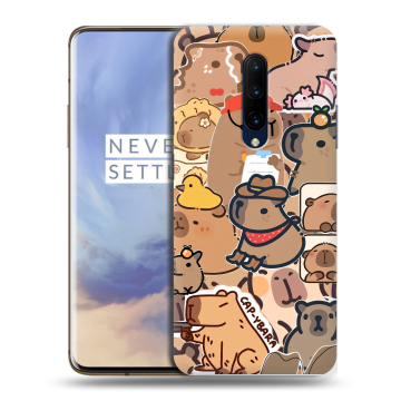 Силиконовый чехол на OnePlus 7 Pro с принтом капибара Силиконовый чехол на OnePlus 7 Pro с принтом капибара