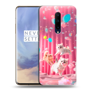Силиконовый чехол на OnePlus 7 Pro с принтом милые котики
