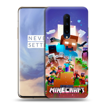 Силиконовый чехол на OnePlus 7 Pro с принтом Майнкрафт Minecraft Силиконовый чехол на OnePlus 7 Pro с принтом Майнкрафт Minecraft