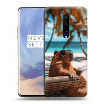 Силиконовый чехол на OnePlus 7 Pro с принтом Капибара