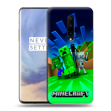 Силиконовый чехол на OnePlus 7 Pro с принтом Майнкрафт Силиконовый чехол на OnePlus 7 Pro с принтом Майнкрафт