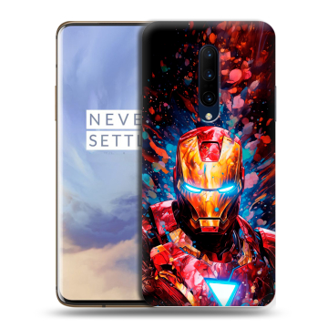 Силиконовый чехол на OnePlus 7 Pro с принтом Железный человек Ironman Силиконовый чехол на OnePlus 7 Pro с принтом Железный человек Ironman