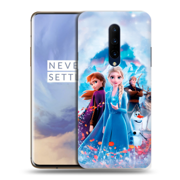 Силиконовый чехол на OnePlus 7 Pro с принтом Холодное сердце Frozen