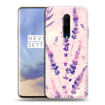 Силиконовый чехол на OnePlus 7 Pro с принтом цветы лаванда Силиконовый чехол на OnePlus 7 Pro с принтом цветы лаванда
