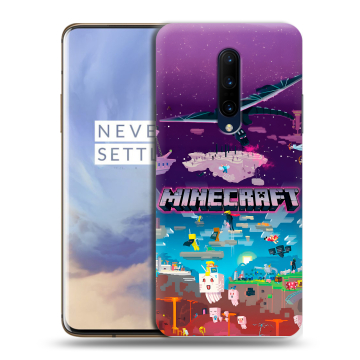 Силиконовый чехол на OnePlus 7 Pro с принтом Майнкрафт Minecraft Силиконовый чехол на OnePlus 7 Pro с принтом Майнкрафт Minecraft