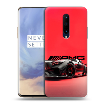 Силиконовый чехол на OnePlus 7 Pro с принтом Мерседес Mercedes AMG