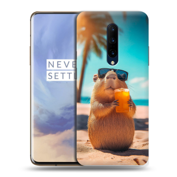 Силиконовый чехол на OnePlus 7 Pro с принтом Капибара