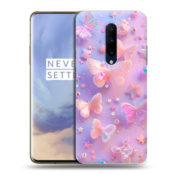 Силиконовый чехол на OnePlus 7 Pro с принтом Бабочки