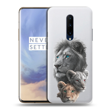 Силиконовый чехол на OnePlus 7 Pro с принтом Львы