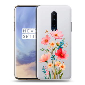 Силиконовый чехол на OnePlus 7 Pro с принтом Цветы