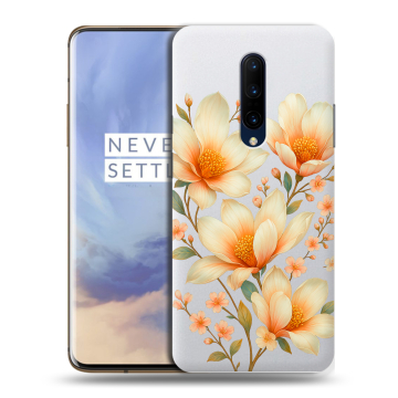 Силиконовый чехол на OnePlus 7 Pro с принтом Цветы