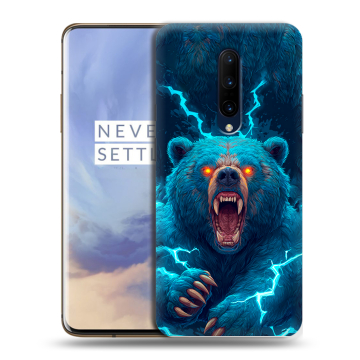 Силиконовый чехол на OnePlus 7 Pro с принтом Медведь