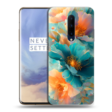 Силиконовый чехол на OnePlus 7 Pro с принтом Цветы