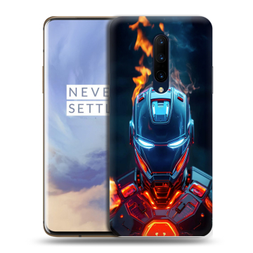 Силиконовый чехол на OnePlus 7 Pro с принтом IronMan Железный человек Силиконовый чехол на OnePlus 7 Pro с принтом IronMan Железный человек