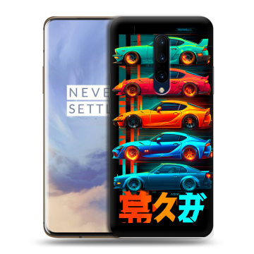 Силиконовый чехол на OnePlus 7 Pro с принтом машины тачки
