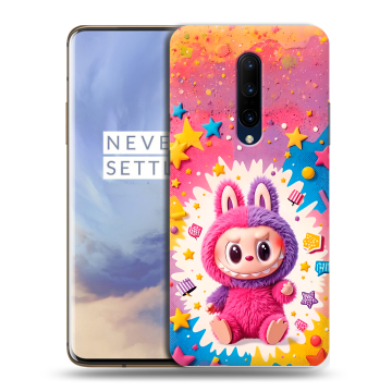 Силиконовый чехол на OnePlus 7 Pro с принтом Labubu Лабубу