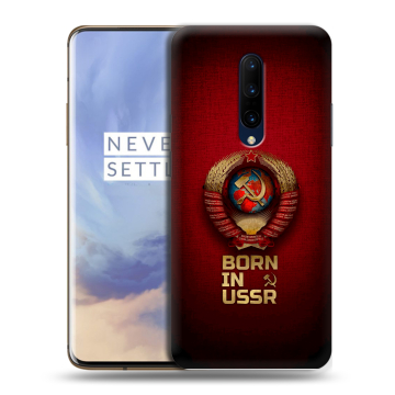 Силиконовый чехол на OnePlus 7 Pro с принтом Флаг Герб СССР
