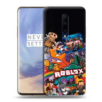 Силиконовый чехол на OnePlus 7 Pro с принтом Roblox Роблокс Силиконовый чехол на OnePlus 7 Pro с принтом Roblox Роблокс