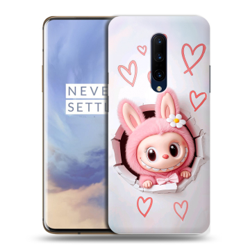 Силиконовый чехол на OnePlus 7 Pro с принтом Labubu Лабубу