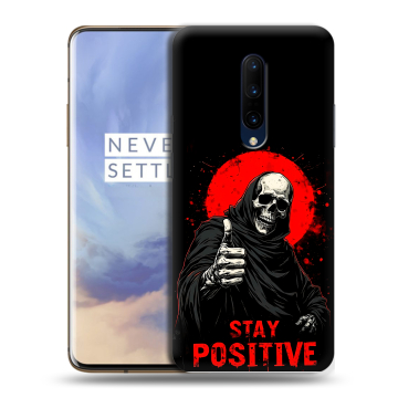Силиконовый чехол на OnePlus 7 Pro с принтом смешной скелет
