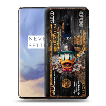 Силиконовый чехол на OnePlus 7 Pro с принтом Дональд Дак Доллар Силиконовый чехол на OnePlus 7 Pro с принтом Дональд Дак Доллар