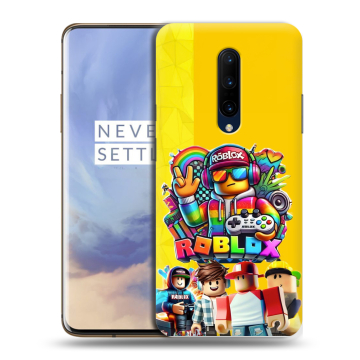 Силиконовый чехол на OnePlus 7 Pro с принтом Roblox Роблокс Силиконовый чехол на OnePlus 7 Pro с принтом Roblox Роблокс