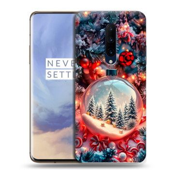 Силиконовый чехол на OnePlus 7 Pro с принтом Новый год