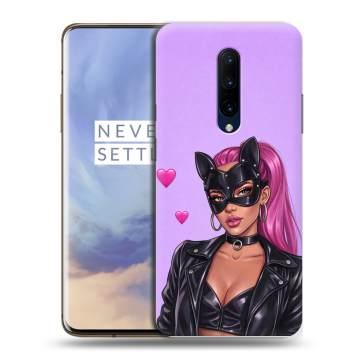 Силиконовый чехол на OnePlus 7 Pro с принтом женский