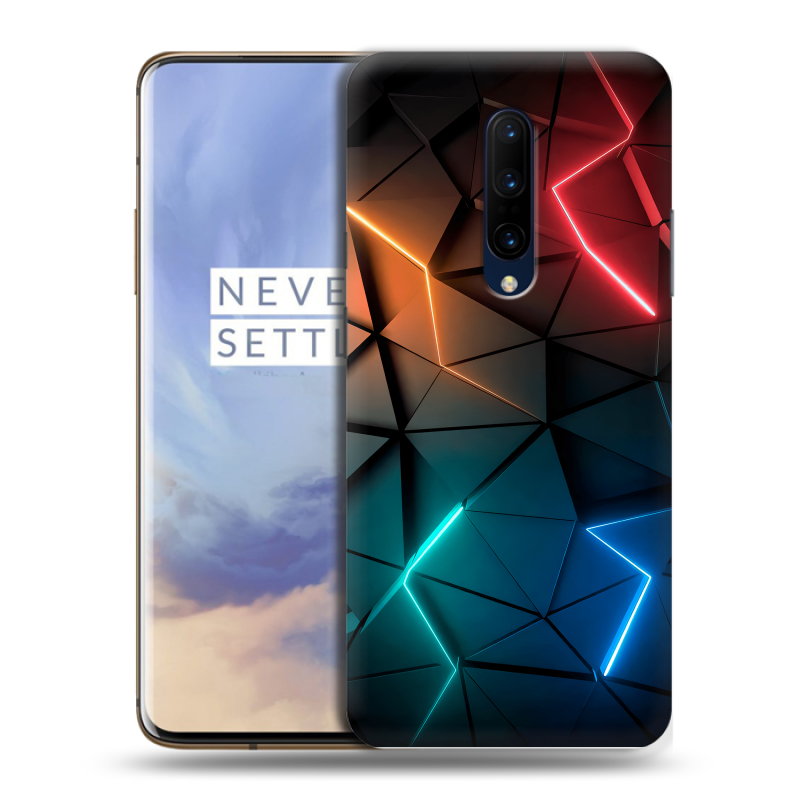 Силиконовый чехол на OnePlus 7 Pro с принтом Абстракция неон Силиконовый чехол на OnePlus 7 Pro с принтом Абстракция неон