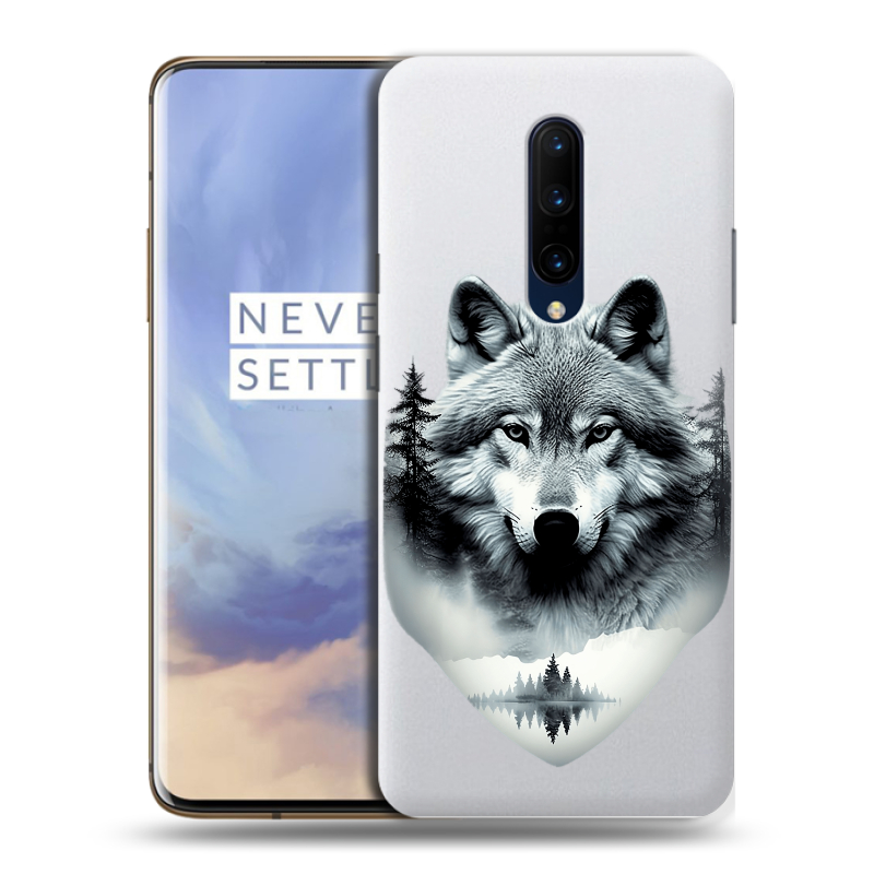 Силиконовый чехол на OnePlus 7 Pro с принтом Волк в лесу Силиконовый чехол на OnePlus 7 Pro с принтом Волк в лесу