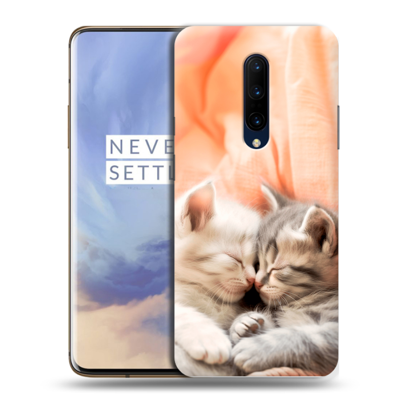 Силиконовый противоударный чехол на OnePlus 7 Pro с принтом Котята Силиконовый противоударный чехол на OnePlus 7 Pro с принтом Котята