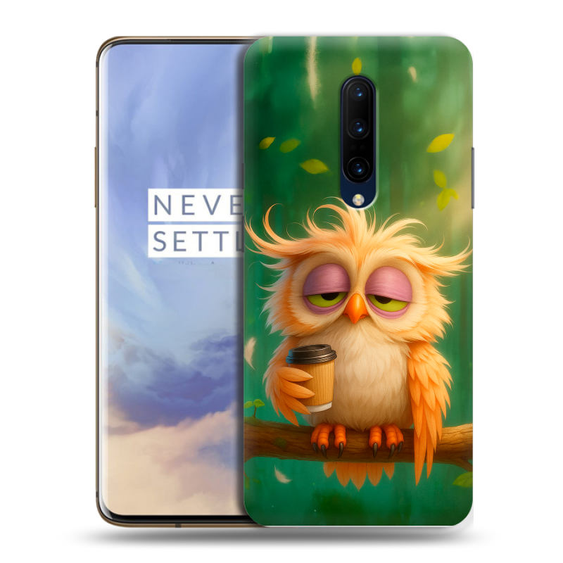Пластиковый чехол на OnePlus 7 Pro с принтом сова Пластиковый чехол на OnePlus 7 Pro с принтом сова