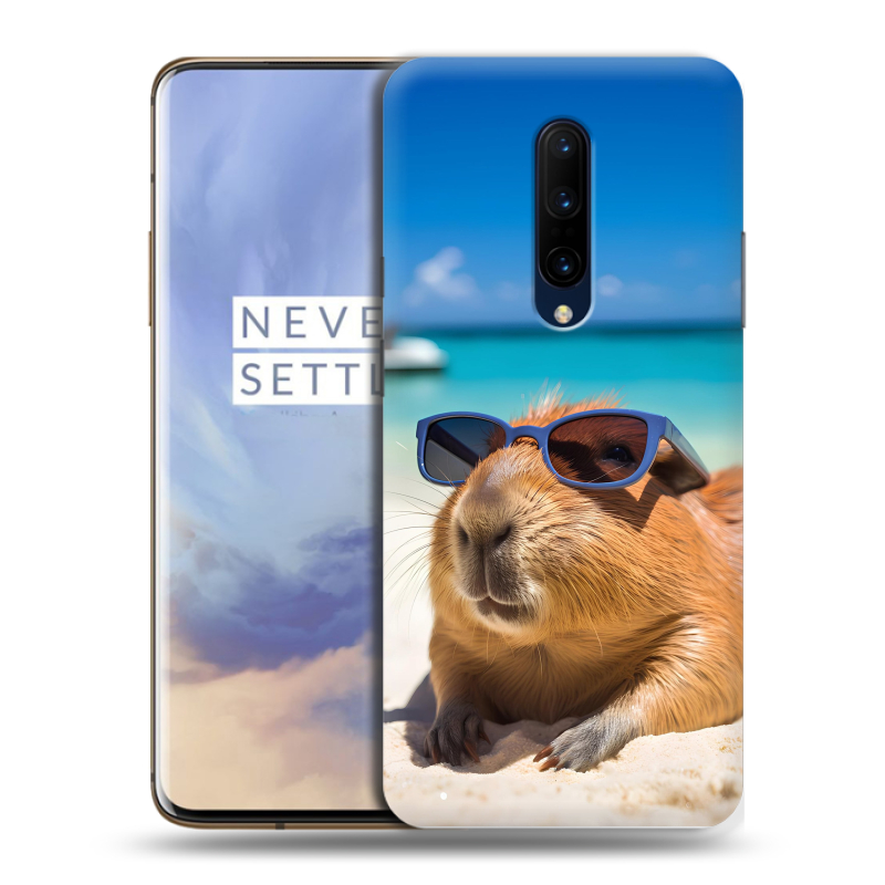 Силиконовый чехол на OnePlus 7 Pro с принтом Капибара Силиконовый чехол на OnePlus 7 Pro с принтом Капибара