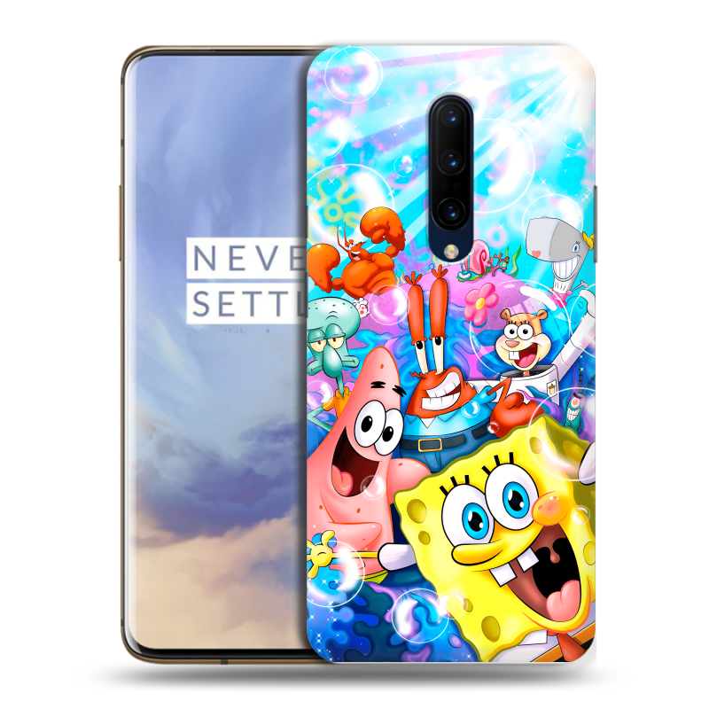 Силиконовый чехол на OnePlus 7 Pro с принтом спанчбоб спанч боб Силиконовый чехол на OnePlus 7 Pro с принтом спанчбоб спанч боб