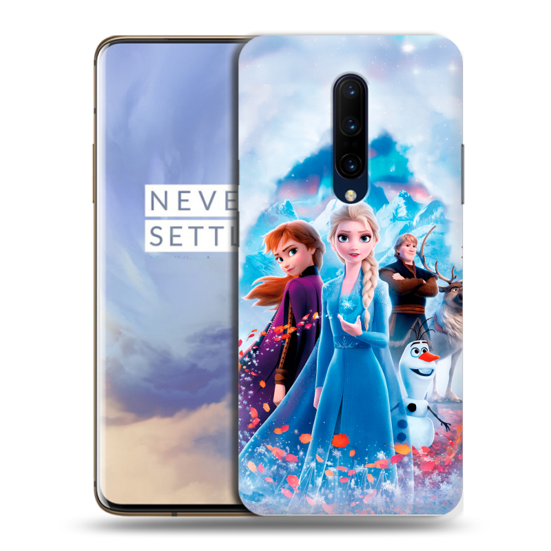 Силиконовый противоударный чехол на OnePlus 7 Pro с принтом Холодное сердце Frozen Силиконовый противоударный чехол на OnePlus 7 Pro с принтом Холодное сердце Frozen
