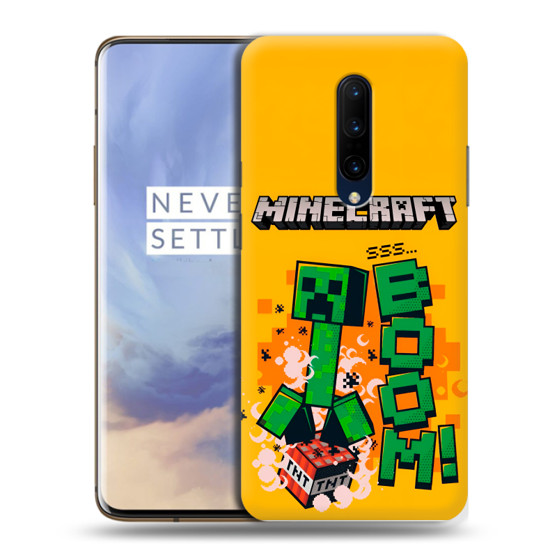 Силиконовый противоударный чехол на OnePlus 7 Pro с принтом Майнкрафт Minecraft Силиконовый противоударный чехол на OnePlus 7 Pro с принтом Майнкрафт Minecraft
