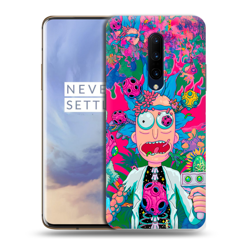 Силиконовый противоударный чехол на OnePlus 7 Pro с принтом Рик и Морти Rick Morty Силиконовый противоударный чехол на OnePlus 7 Pro с принтом Рик и Морти Rick Morty