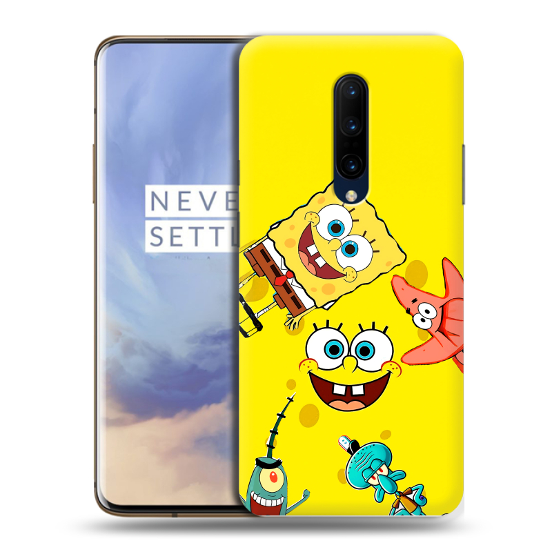 Силиконовый чехол на OnePlus 7 Pro с принтом Спанч боб Спанчбоб Силиконовый чехол на OnePlus 7 Pro с принтом Спанч боб Спанчбоб