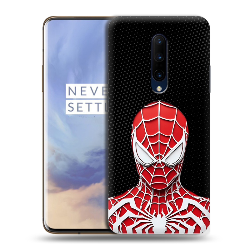 Силиконовый чехол на OnePlus 7 Pro с принтом человек паук spiderman Силиконовый чехол на OnePlus 7 Pro с принтом человек паук spiderman